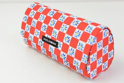 RARE! Dolce And Gabbana D&G Sunglasses/eyeglasses Case Red Checkered Blue Daisy • $49.99