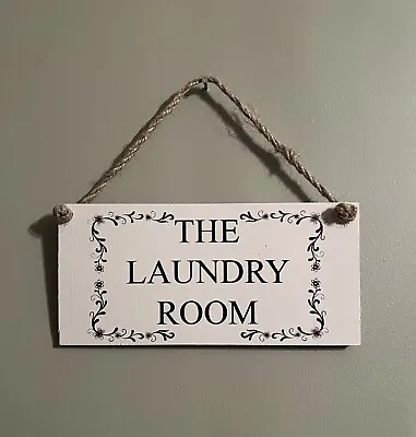 £6.99 • Buy Laundry Room Wooden Sign Housewarming Hinch Gift Present