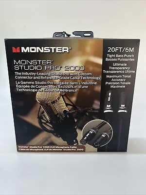 Monster SP2000-M-20WW-U Prolink Studio Pro 2000 XLR Microphone Cable 20ft • $99.99