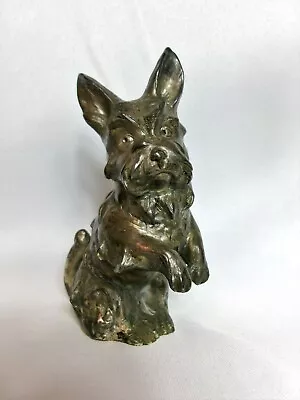 Magnificent 6” (Bronze?) Vintage Hand Sculpted Terrier Figurine Signed (Italy) • $62.10