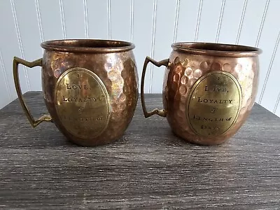 Victorian Trading Co Moscow Mule Copper Beer Mug 4 In High Set Of 2 • $10