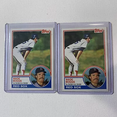 Lot Of 2 1983 Topps Wade Boggs Rookies!! • $14.99