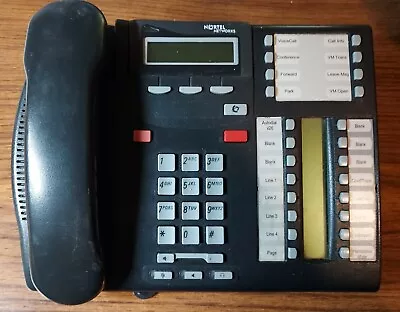 Nortel T7316e Phone  Tested Norstar NT8B27 JAAA With Lit Pack Charcoal Black • $12