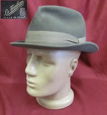 ANTIQUE 1930s MENS BORSALINO FELT FEDORA HAT ITALY • $108