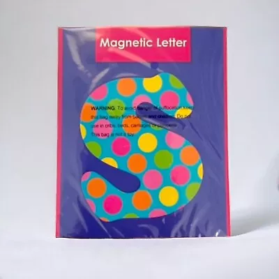 Magnetic Alphabet Assorted Colorful And Traditional Polka Dot Design [Letter S] • $3.99