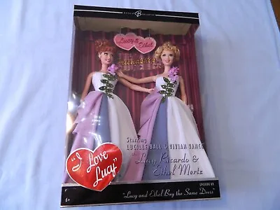 Mattel I Love Lucy Lucy & Ethel Wearing The Same Dress K8670 Smoke Free NRFB  • $75