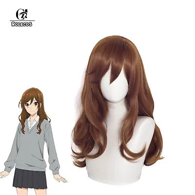 Horimiya Kyouko Hori Cosplay Wig Long Brown Curly Wave Cosplay Wigs Halloween • $15.80