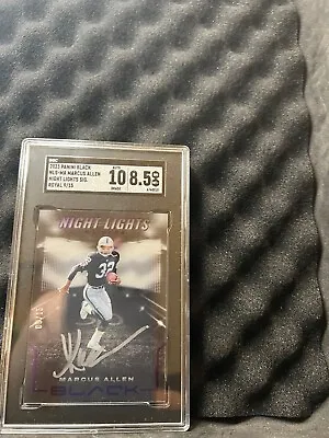 Marcus Allen Sgc 8.5 Auto Grade 10 Panini Black Night Lights /15 Raiders • $100