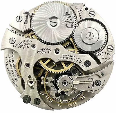 1912 16s 21j Howard Series 11 Railroad Pocket Watch Movement  • $27