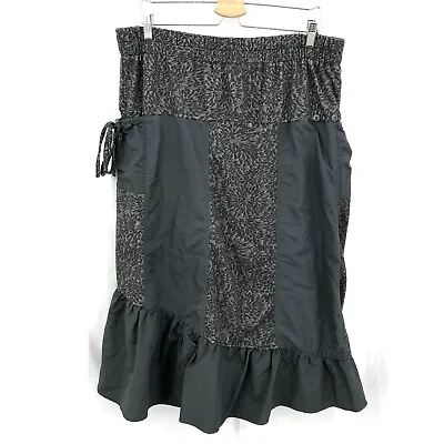 C'Fait Pour Vous Paris Long Ruffle Hem Skirt Steampunk Boho Festival Gray S • $31.50