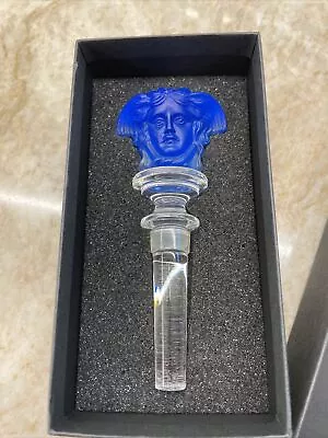 Versace Blue Medusa Bottle Top Stopper Designer Crystal Kobaltblau Rosenthal • $99