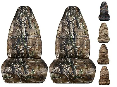 Front Set Highback Bucket Seat Covers Fits Ford F150 Truck 1992-2003 Camouflage • $84.99