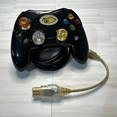 Madcatz Wired Controller For Xbox Original Black Very Good W/ Break Cable • $16