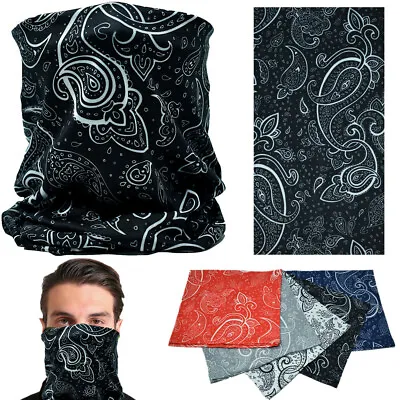 3 Pcs Paisley Multi-use Tube Scarf Bandana Head Face Mask Neck Gaiter Head Wear • $9.88