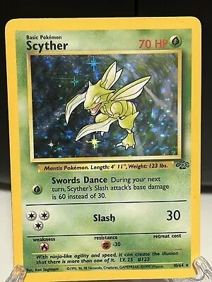 Pokémon TCG Scyther Jungle 10/64 Rare Holo Unlimited • $12.99