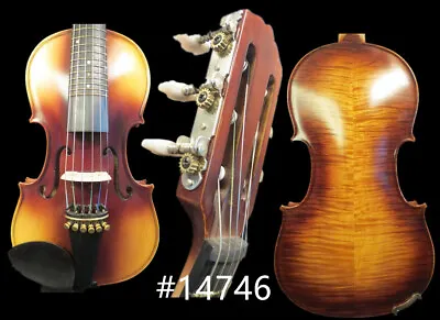 Strad Style SONG Maestro Inlay Frets 6 Strings 4/4 Violin Sweet Tone #14746 • $539.10