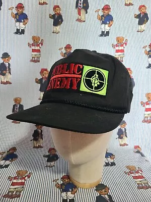 Vintage 80s 90s Public Enemy Merch Snapback Hat Cap Rap Hip Hop Tour Tee • $399.99