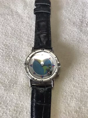 Vintage Mickey Mouse Watch World Traveler Disney 90s Wristwatch WORKING • $20