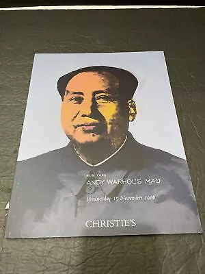Art: Christie’s Any Warhols Mao Paperback 2006 Illustrated • $12.79