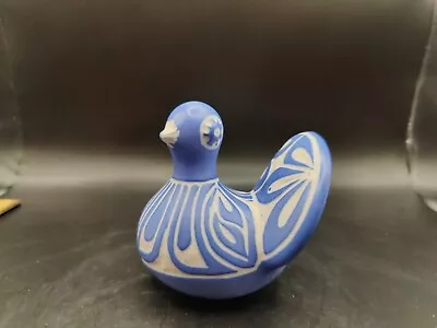 Pablo Zabal Chile Chilean Blue & White Folk Art Pottery Peacock Partridge • $30