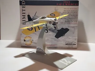 Gearbox US Navy 1941 F4F-3 Wildcat USS Wasp CV-7 Diecast WWII Fighter Plane • $69.95