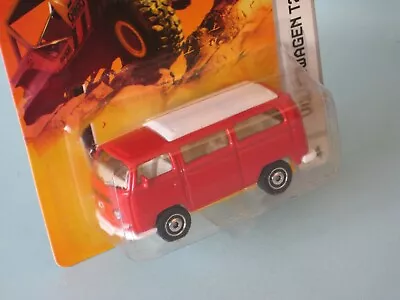 Matchbox Volkswagen VW Camper Van Red T2 Westfalia Bay 72mm In BP Camping C • £17.99