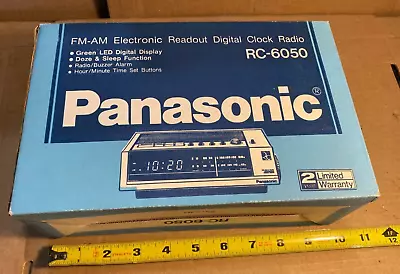 Panasonic RC-6050 Alarm Clock Radio Dial Electronic Clock - New In Box • $35
