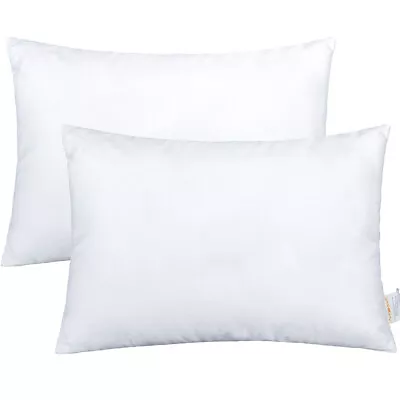 Set Of 2 Ultra Soft Microfiber Down Alternative Bedding Pillows Size 13 X18  • $25.99