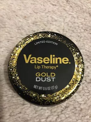 RARE Vaseline Lip Therapy Limited Edition Gold Dust Lip Balm Tin 20g • £6.50