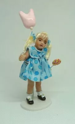 Beautiful 1:12 Bonnie Justice Miniature Blue Girl With Balloon • $67