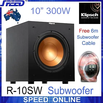 Klipsch Reference R-10SW 10  300W Subwoofer - BLACK (+ Bonus 6m Subwoofer Cable) • $799