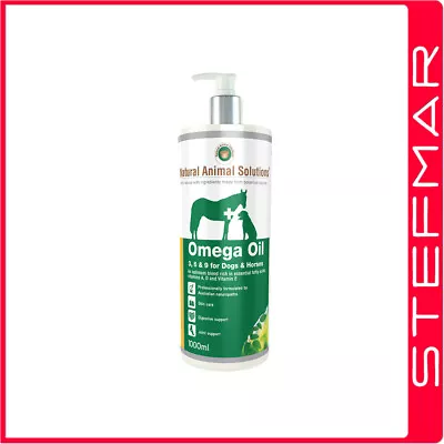 Natural Animal Solutions Omega 3 6 9 Oil Dogs/Horses 1L • $58.22