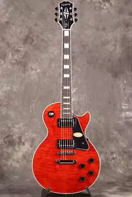 Epiphone Inspired By Gibson Les Paul Custom Figured Transparent Red  Exclusive • $937.36