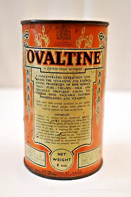 Vintage Ovaltine A Perfect Food Beverage Advertising Tin Box Empty Made In Engla • $90.81