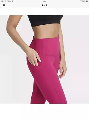 Women's Contour Flex High-Rise Ribbed 7/8 Leggings - All In Motion XS • $6.46