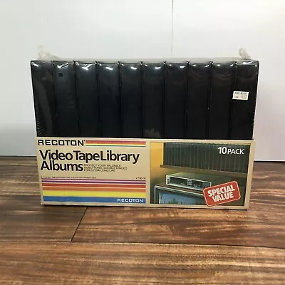 Lot Of 10 BRAND NEW Black VHS Tape Storage Cases Empty Clamshell FACTORY SEALED • $34.50
