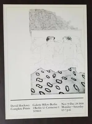 David Hockney   Two Boys Aged 23 Or 24   Poster Print Offset Lithograph 1987 • £48.20