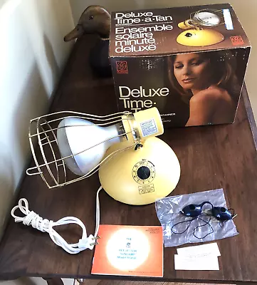 1978 General Electric Deluxe Time A Tan Sun Lamp With Bulb- Tested Vintage • $90.87