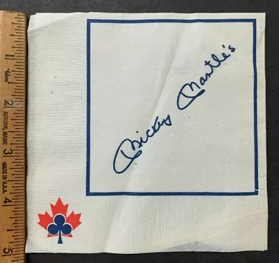 Vintage Mickey Mantle's Restaurant Paper Cocktail Napkin M4 81621 • $12.99