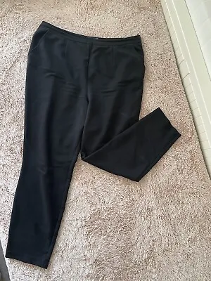 $4 • Buy ASOS Curve Black Dress Pants With Gold Side Zipper Size UK 18