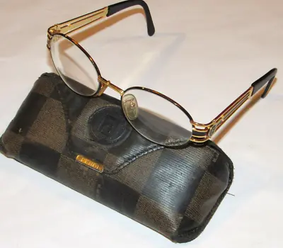 Vintage Women's Fendi Eyeglasses! Fs 148 Ebony/gep! Gold Frames! Made In Italy • $169.99