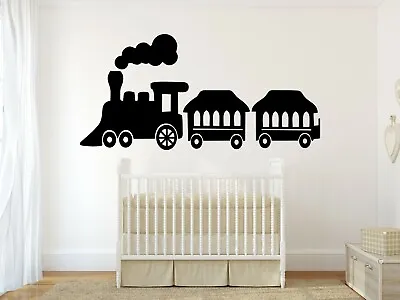 £3.99 • Buy Wall Art Stickers Train Home Decor Decals Nursery Kids Baby Room DIY Locomotive