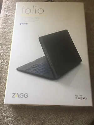 $17 • Buy Zagg Folio Hinged With Bluetooth Keyboard For IPad Color Black