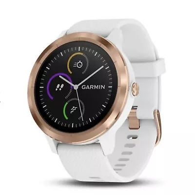 Garmin Vivoactive 3 44mm Smart Watch WHITE Band GPS Running Fitness Tracker • £49.99