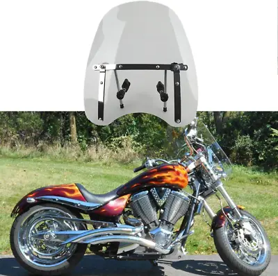 7/8  Handlebar Clear Windscreen Windshield Motorcycle For Victory Hammer Vegas • $69.17