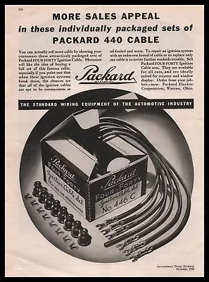 1935 Packard Electric Four Forty Ignition Cable Set Warren Ohio Vintage Print Ad • $14.95