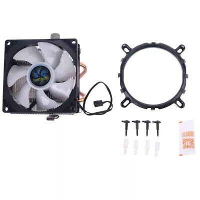 CPU Cooler LGA/2011/115X/775 3 Pin PC Cooling Radiator 2 Copper Tubes LED • £13.66