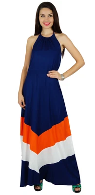 $29.69 • Buy Bimba Women Halter Neck Long Maxi Dress Chic Beach Wear Classic Summer Clothing