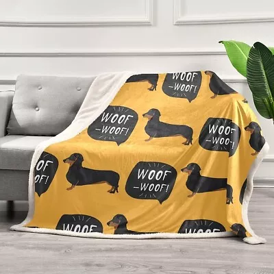 Dachshund Dog Gift For Dog Lover Blanket Fleece 50''X60 • $19.99