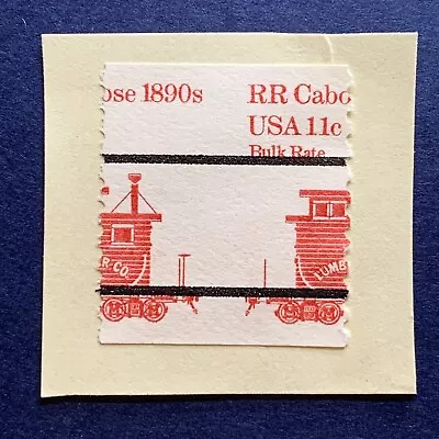 MISPERF ERROR 1984 US STAMP MICHEL #1679xV 1890'S RR TRAIN CABOOSE PRECANCEL • $135.59